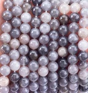 Cheap Grey Cloudy Quartz Loose Bead Strands Semi Precious Stone Natural Crystal Gemstone for DIY Jewelry Making wholesale