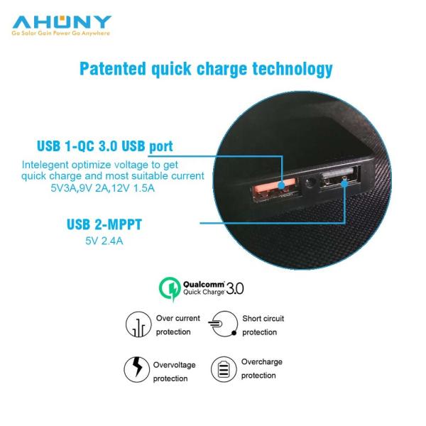 Portable Foldable Sunpower Solar Panel Charger 28W Waterproof With 2 USB Port