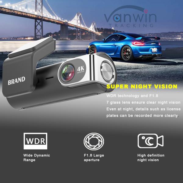 Night Vision High-Definition 4K Driving Recorder Mini Car Camera Supports WiFi And GPS