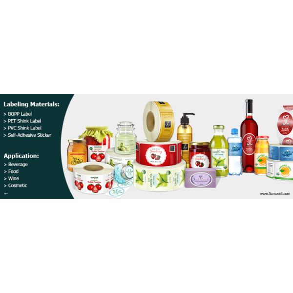 Fully Automatic Rotary Type Three Side Sticker Labeling Machine For Bottles