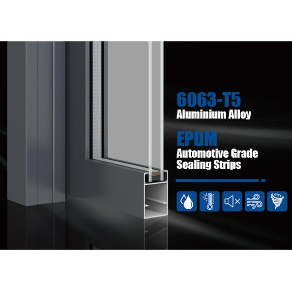 Wind Resistant Stable Exterior Aluminium Casement Doors Heavy Duty 1.4mm Frame