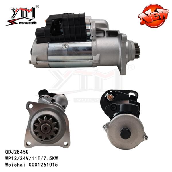 High Quality QDJ2845G 0001261015 24V 7.5KW 11T Starter Motor For Weichai / DEUTZ replacing Bus/Truck Spare Parts