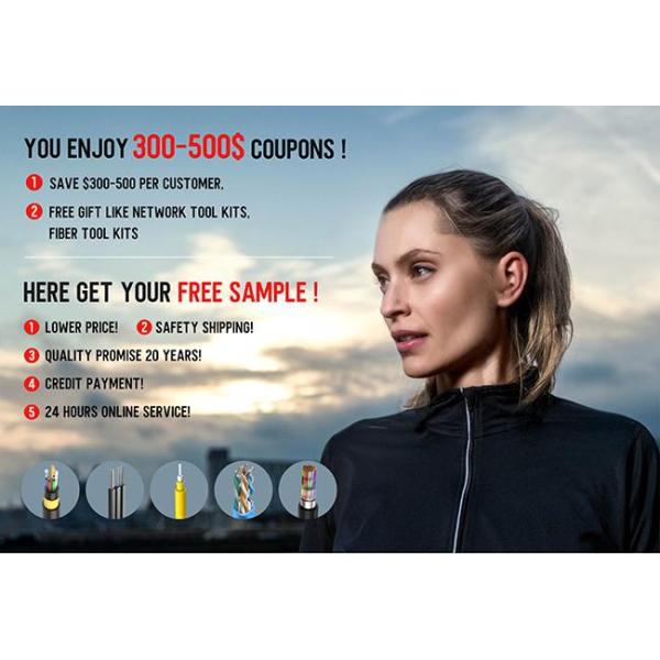 4 Core G652D LSZH FRP Kfrp FTTH Drop Cable 1km Per Drum IEC 60794 Standard