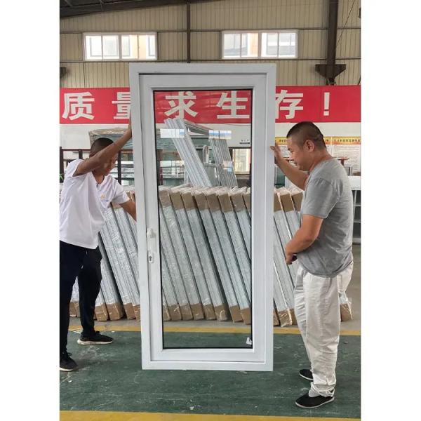 Swing Opening PVC Glass Entry Door Double Triple Glazed Casement Glass Door