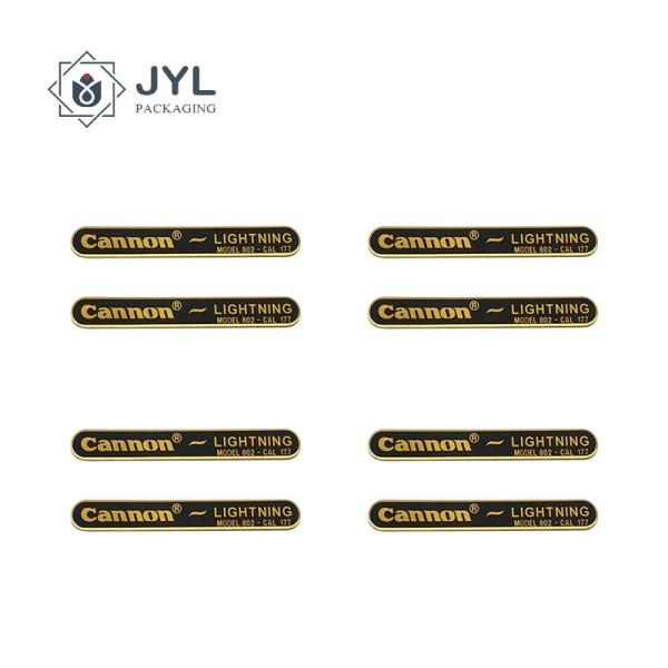 RoHs Anticorrosive Metal Plate Labels , Adhesive Name Plate Embossing