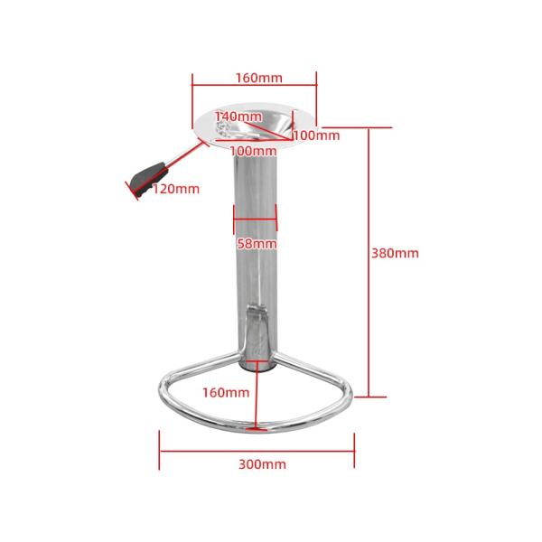 Swivel Lift Chair Bar Stool Accessories Custom Color Chrome Plating Modern Iron Pipe Metal Bar Chair Foot