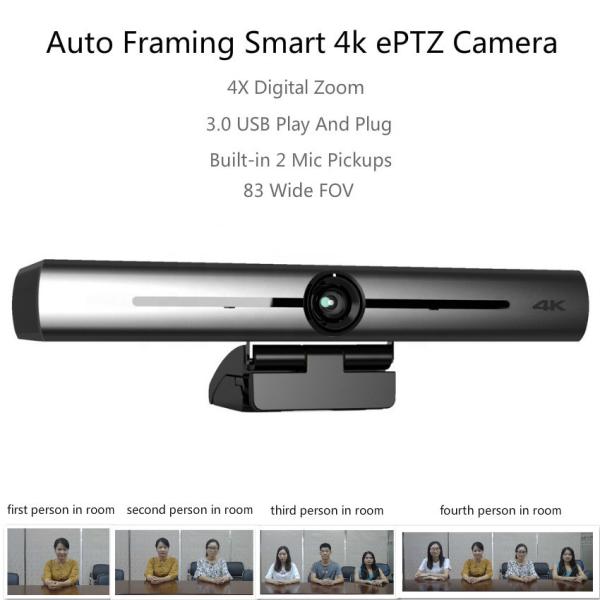 EPTZ USB 3.0 camera 4K Auto Framing webcam for conference room