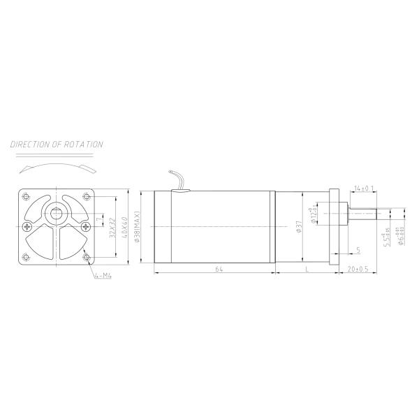 37mm Metal Gearbox 12v Dc Gear Motor For Commercial Unit 80Rpm 30Rpm 25w 30w