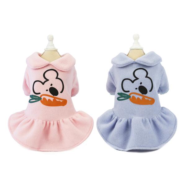 Comfortable Cute Dog Winter Dress XS XL Polyester Pet Skirt Cat Winter Clothes