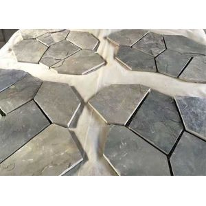 Natural stone Slate Flagstone Walkway Weathering Resistance , Slate Flagstone
