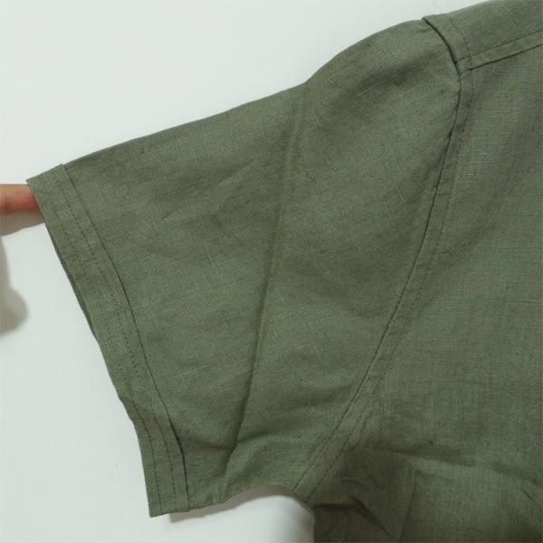 Summer 100 Percent Hemp Short Sleeve Shirts Button Placket Machine Wash