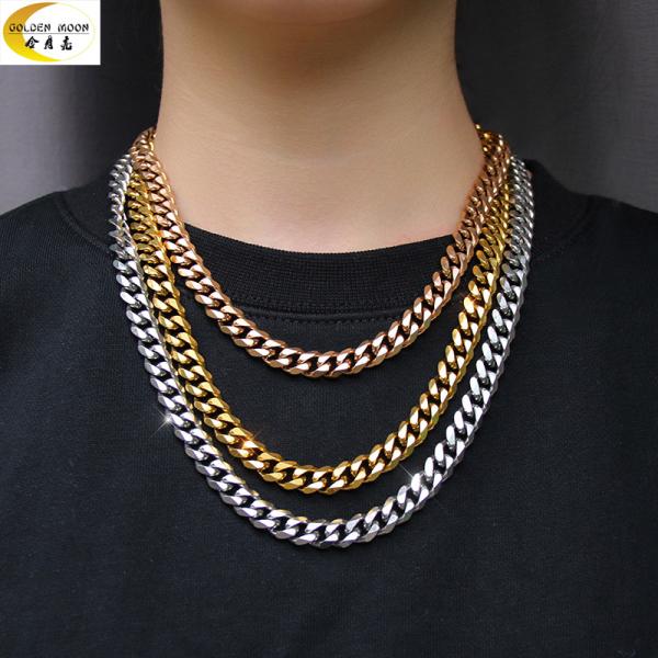 Premium Stainless Steel Cuban Chain - Six-Sided Grinding Finish