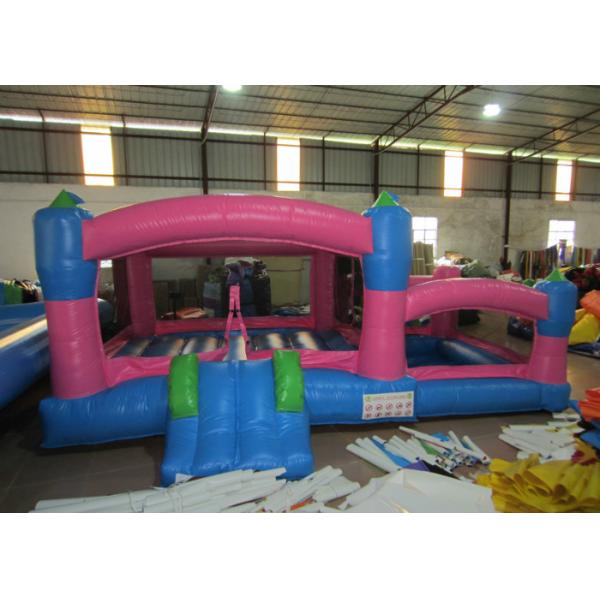 Kids Outdoor Custom Made Inflatables Bounce House Combo 0.55mm Pvc Tarpaulin