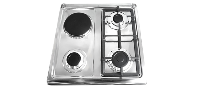 Pules Igintion Free Standing Oven Household Four Burners Gas Stove With Rotisserie Turnspit