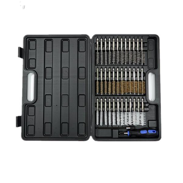 38 Piece Set Stainless Steel Brass Nylon Wire Brush With Handle Extension Bar 1/4in Hex Shank
