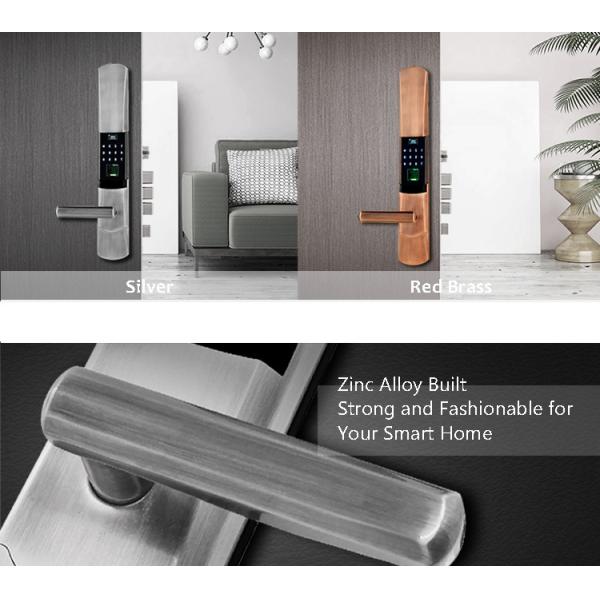 Sliding Electronic Entrance Door Locks , Electronic Bedroom Door Lock With Fngerprint Sensor
