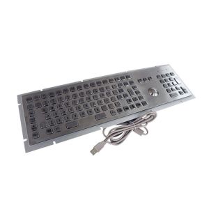 Cheap PS2 107 Keys IP65 Stainless Steel Numeric Keypad With Trackball wholesale