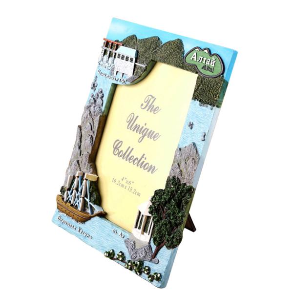 4*6inch Rectangular Custom Resin Picture Frame 3D Landscape Gift Picture Frame