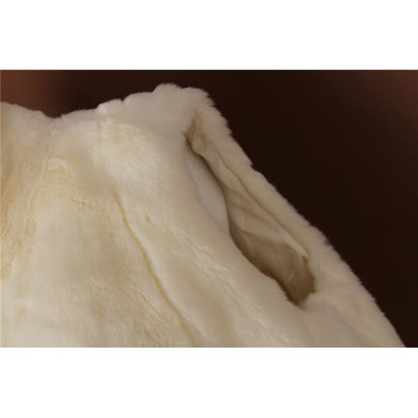 Sleeveless Zipper Closure Women Down Vest With Fur Collar