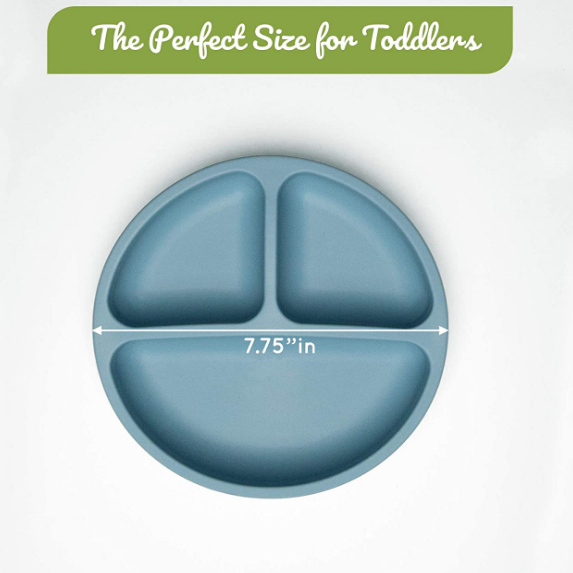 Divided Multi Compartment Lunch Box Silicone Suction Plates For Babies