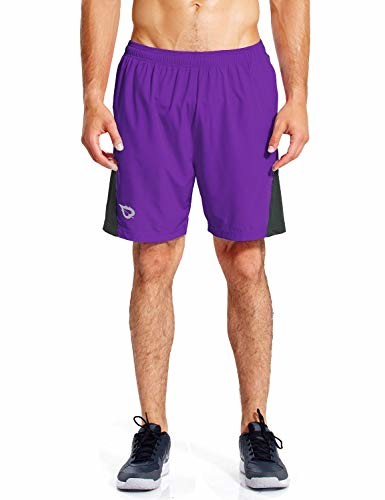Male 7 Inches 5% Spandex Running Wear Quick Dry Mesh Liner Zip Pocket