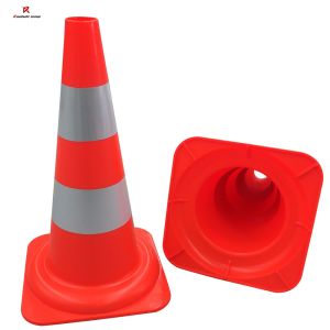 700mm Traffic Warning Cones PVC Reflective Flexible Road Cone