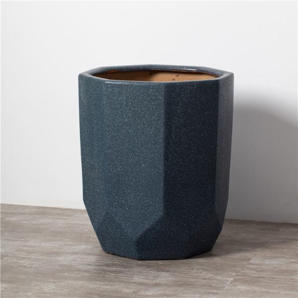 European nordic home floor decoration planter creative blue ceramic flower pots for garden decor