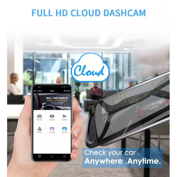 Touch Screen Auto Spare Parts , Dual Lens Rearview Mirror Camera DVR