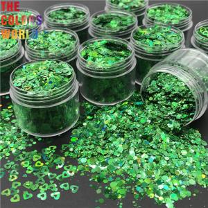 China St. Patrick'S Day Green Color Nail Art Glitter Mix Cosmetic Crafts Jewelry Decoration on sale