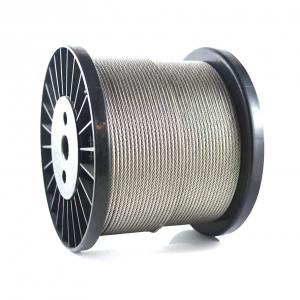 China Protecting Mesh Stainless Steel 6x7 6x19 6X15 7FC Electro Galvanized Steel Wire Rope Cable on sale