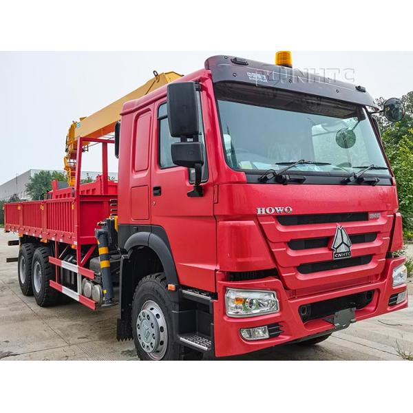 HOWO Traight Arm Crane Truck 6X4 10 Wheels 340hp 10 Ton Cargo Truck With Crane