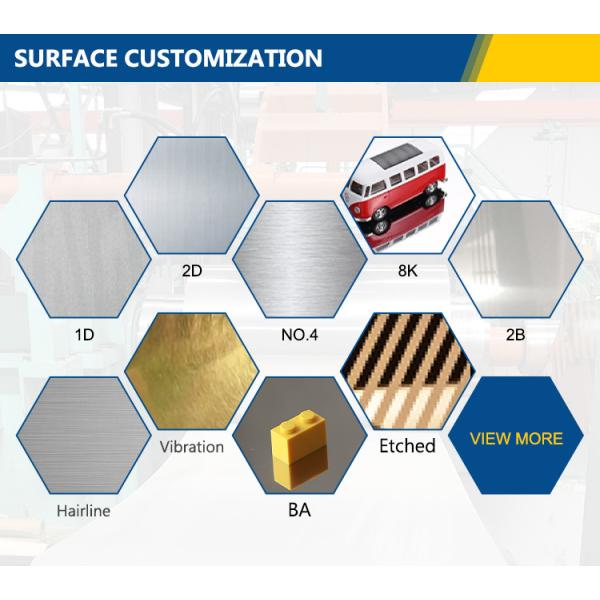 AISI Stainless Steel 304 Sheets 24 26 28 Gauge Corrosion Protection 500mm