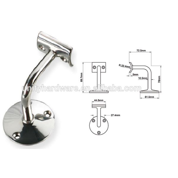Hand Rail Bracket Door Accessories for stairs grab bar Polished Stainles Steel