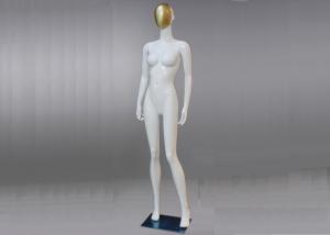 Cheap Clothing Store Display Mannequins / Female Full Body Mannequins With Golden Head wholesale