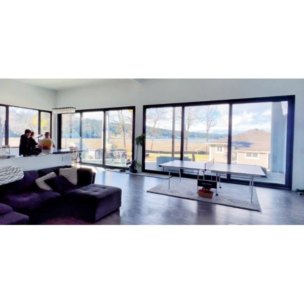 Custom Powder Coated Aluminium Frame Patio Door Aluminum Double Glass Sliding Door