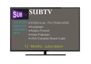 Cheap Best IPTV German Europe SUBTV Account 3500+ Channels Free IPTV Software Download wholesale