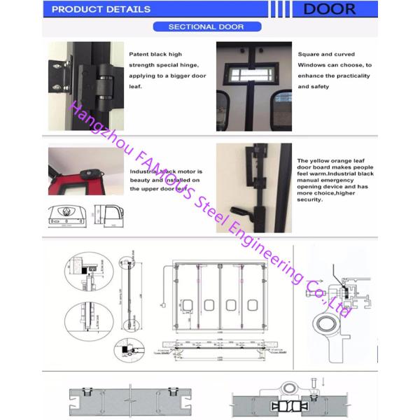 Aluminum Seal Accordion Doors Multi Panels Hinged Industrial Garage Doors Folding For Warehouse