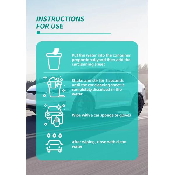 ODM OEM Dissolvable Detergent Sheets Biodegradable Car Cleaning Products