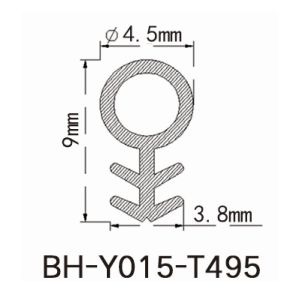 Modified PVC Wooden Door Weather Seal Strip