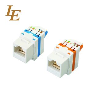 Cheap CAT5E CAT6 UTP Keystone Jack With Shutter For Ethernet Network wholesale