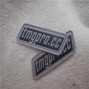 Cheap Outdoor Men Clothing Reflective PU Leather Patches High Frequency Sewing Line wholesale