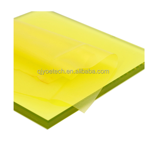 Yellow PVB Laminated Glass for Solid Structure Building Construction Kitchen Staircase