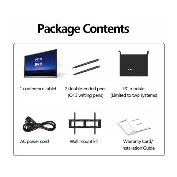 VETO 4k LCD Digital Smart Boards Classroom 65 75 85 86 Inch Interactive TV Touch Screen Whiteboard For Teaching School