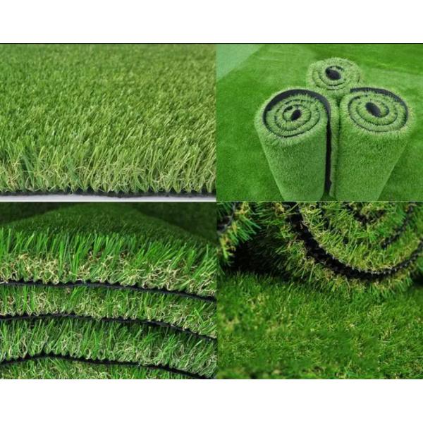 Soundproof Green Turf Carpet Anti Skid , Wear Resistant Fake Lawn Grass