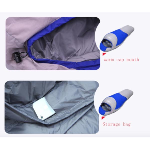 Outdoor Custom Mountain Mummy Sleeping Bags 320T Polyester Pongee Fabric Material