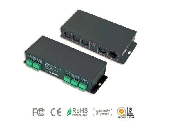 Quality LED DMX Signal Amplifier Controller with 3 Channels Distributed Output for sale
