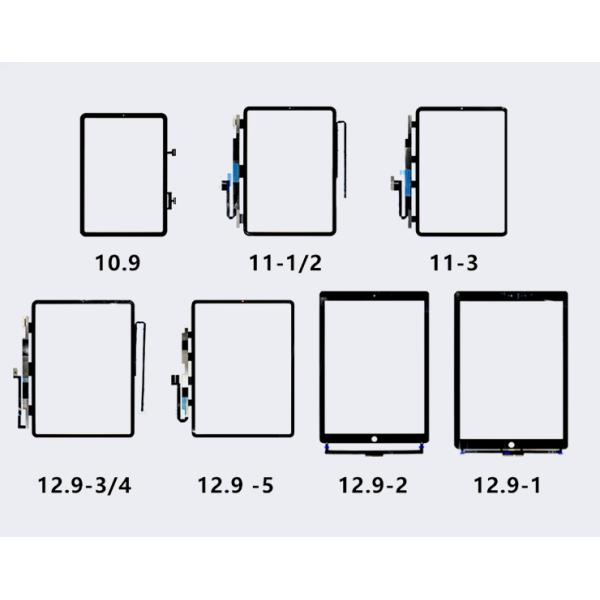 Ipad 12.9 1th Gen A1584 A1652 32 1281 Touch Screen Front Glass Panel Replacement Glass Touch FPC IC and 100% Tested QC