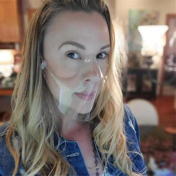 Blue color PC mask transparent protective mask splash-proof face shield For Sale