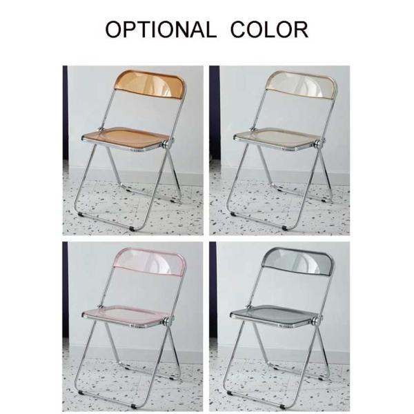 Portable Indoor Outdoor Chair Transparent Metal Plastic Folding Chairs