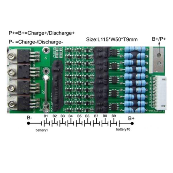 48V Lithium Ion BMS Systems , BMS 3S 20A four Layers OEM ODM